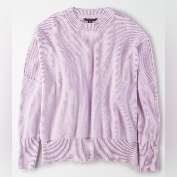 AE Studio American Eagle Oversized Ribbed Sweater Size Medium Lilac - Picture 1 of 5